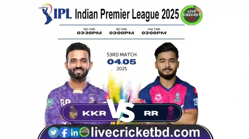Kolkata Knight Riders vs Rajasthan Royals, 53rd Match live update