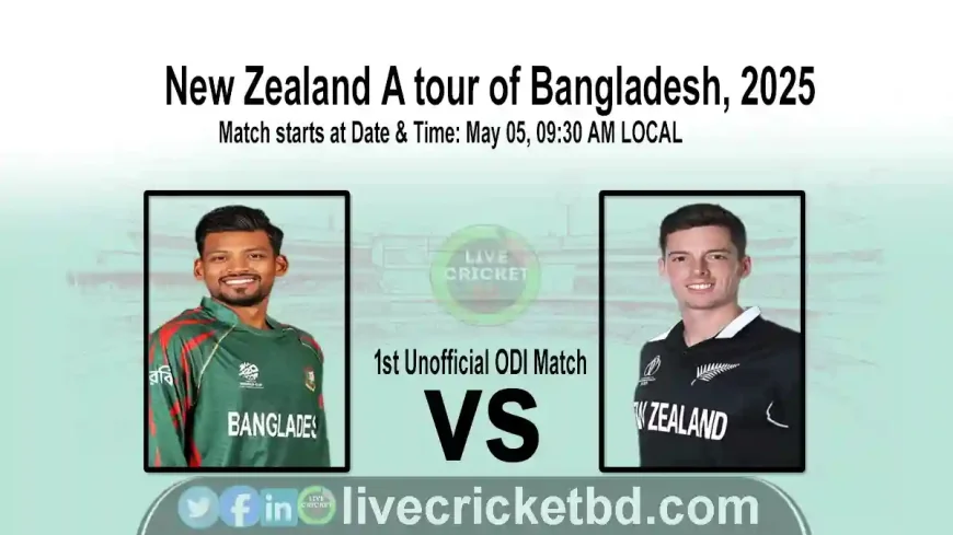Bangladesh A vs New Zealand A | 1st Unofficial ODI Scorecard