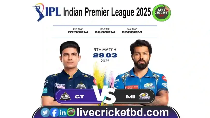Mumbai Indians vs Gujarat Titans | 56th Match live Scorecard ipl 2025