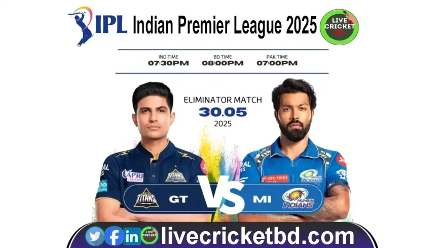 today ipl Gujarat Titans vs Mumbai Indians Eliminator live update
